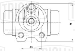Цилиндр торм. для а/м Peugeot 206 (98-)/106 (96-) зад. лев./прав. d=19мм (CF 2243)