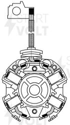 Узел щеточный стартера для а/м SsangYong Rexton (02-)/Mercedes-Benz S W140 (91-) 3.2i (VBS 2600)