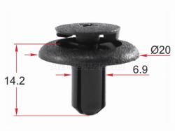 Клипса крепежная SUBARU (1 шт.)