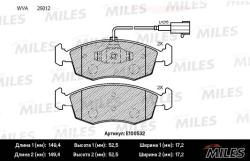 E100532 Колодки тормозные FIAT 500 09-/PUNTO 09-12 передние SemiMetallic