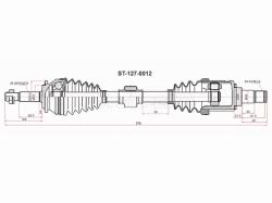 Привод в сборе перед  TOYOTA RAV4 MXAA54 M20AFKS CVT левый