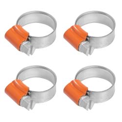 Хомуты 12-22/9,7мм, червячные PRO, усиленные, W1(оцинк.), комплект 4 шт. (AHC-SK-06)