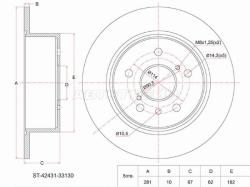 Диск тормозной (Зад) Toyota Camry (XV30,XV40,XV50) 01-21 / Camry UAE/USA 01-17