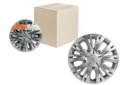 Колпаки колесные 15" "Лион", серебристый, карбон, компл. 2 шт. (AWCC-15-01)