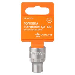 Головка торцевая 1/2" шестигранная 8мм, пласт.подвес (AT-S12-01)