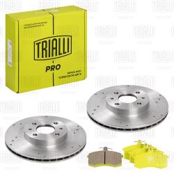 Комплект торм. дисков и колодок для а/м Лада 2112 R-14 перед. (перф + керам) (BK 442) PRO