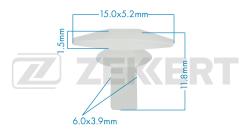 Клипса крепёжная Ford Hyundai Mazda Toyota (миним. кол-во заказа 10 шт) be-3284