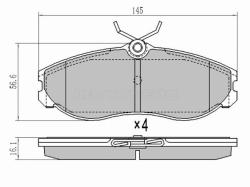 Колодки тормозные (Спереди) Nissan Serena 91-01 / Terrano 86-96 / Mistral 97-99 / Terrano II 93-06