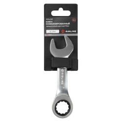 Ключ комбинированный трещоточный короткий 19мм PRO пласт.подвес (ATAL021)