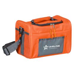 Сумка-холодильник (термосумка) 6л, 24*18*17см, цвет оранжевый/серый  (AO-CB-01)