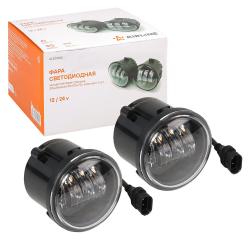 Фара светодиод., четкая свет. граница, 30Вт, Бел., 90х90х75мм, кмпл. 2 шт. (ALED088)