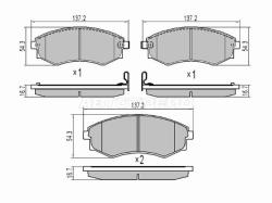 Колодки тормозные (Спереди) Nissan Serena 91-01 / Toyota Hilux Pick Up 04-11 / Hyundai Galloper 97-0