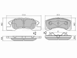 Колодки тормозные (Спереди) Mitsubishi eK Wagon 01-06 / Minica 98-11 / Mirage 95-15 / Town Box 99-11