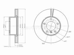 Диск тормозной (Перед) Mercedes-Benz G-Class 94-18