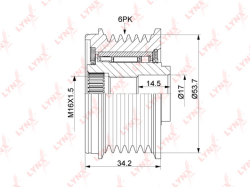 Муфта свободного хода OPEL ASTRA J/INSIGNIA 08- PA-1146