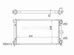 Радиатор Volkswagen Passat 88-93
