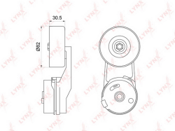 Натяжитель ремня приводного OPEL ANTARA/INSIGNIA/SAAB 9-5 2.0T/2.4 08- PT-3234