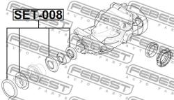 Сальник редуктора зад.моста BMW SET-008