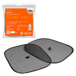 Шторки солнцезащитные 44*36см на боковые стекла, компл.2 шт., черные (ASPS-M-03)