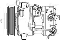 Компрессор кондиц. для а/м KIA Sorento II (09-) 2.2D (выпуск c 2012г.) (LCAC 0826)