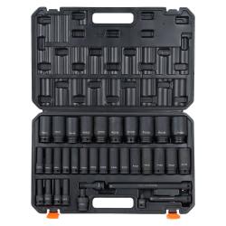 Набор головок ударных 1/2"DR L=78мм, 34пр. (8-36мм) пласт.кейс (ATAS410)