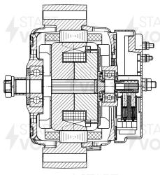 Генератор для а/м МАЗ Зубренок с дв. Deutz BF Евро-3 100А (LG 1256)