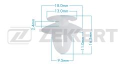 Клипса крепёжная Mercedes-Benz (миним. кол-во заказа 10 шт) be-3808