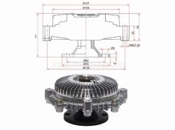 Вискомуфта TOYOTA HIACE,HILUX 1RZ#