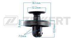 Клипса крепёжная General Motors Subaru Toyota (миним. кол-во заказа 10 шт) be-3495