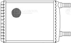Радиатор отоп. для а/м ГАЗ 3302 ГАЗель (до 2003г., 16мм) (алюм., COMFORT, паяный) (LRh 0342)