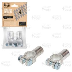 Клеммы АКБ в комплекте латунь, гидравлический обжим 12,5мм (SBT 018)