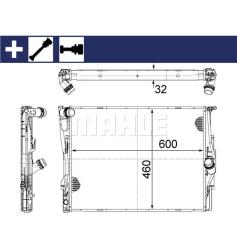 Радиатор охлаждающей жидкости BMW 1(E81/87) / 3(E90/91) cr1087000s