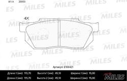 E100421 Колодки тормозные HONDA CIVIC/CRX/PRELUDE 83-95 передние б/датчика SemiMetallic