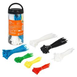 Стяжки (хомуты) кабельные, нейлон, цвет.,650 шт(2,5*100-300шт/3,6*150-200шт/4,8*200-150шт) (ADTC002)