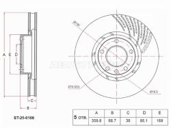 Диск тормозной (Спереди/ Правый) Volkswagen Touareg 10-18 / Porsche Cayenne 10-18