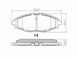 Колодки тормозные (Спереди) Chevrolet Lanos 05-09 / Matiz 05-10 / Spark 05-10 / Daewoo Lanos 97-08 /