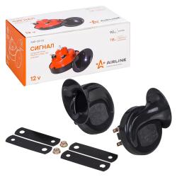 Сигнал звуковой рупорный 90мм 410/510Гц 118дБ 12В LOW/HIGH, кмпл. 2 шт. (AHR-12R-02)