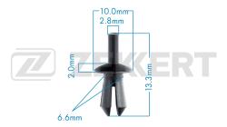 Клипса крепёжная BMW Mercedes-Benz Renault VAG (миним. кол-во заказа 10 шт) be-1676