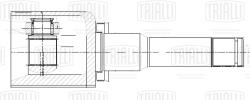 TRIALLI GO 0531 ШРУС внутренний левый для автомобилей Chevrolet Tracker (13-) 1.8i