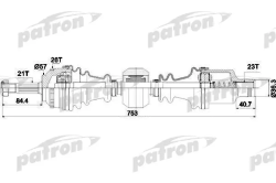 PDS1398 Полуось