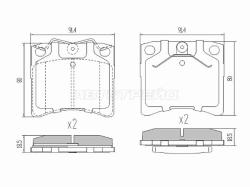 Колодки тормозные (Спереди) Volkswagen Transporter 90-03