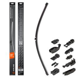 Щетка стеклоочистителя бескаркас PRO 650мм (26") 10 адаптеров (AWB-BK-650)