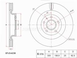 Диск тормозной (Спереди) JAC JS4 22- / Moskvich 3 22-