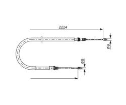 Трос стоян торм Nissan Primera P12  Renault Laguna III 1987482303