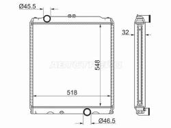 Радиатор Mitsubishi Fuso Canter FE6 93-02