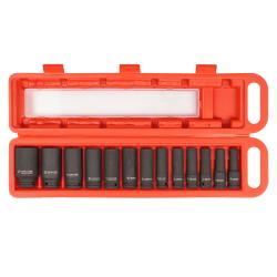 Набор головок ударных 1/2"DR L=78мм, 13пр. (10-32мм) пласт.кейс. (ATAS075)