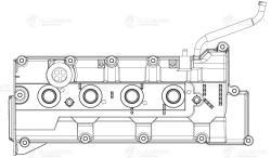 Крышка клапанная для а/м Hyundai Tucson (04-)/KIA Sportage II (04-) 2.0i (с прокл.) (LVPC 0820)