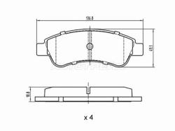 Колодки тормозные (Сзади) Peugeot Boxer 06- / Citroen Jumper 06- / Fiat Ducato 06-