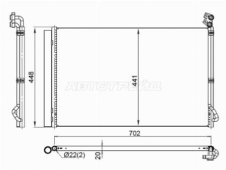 Радиатор кондиционера Tesla Model X 15-