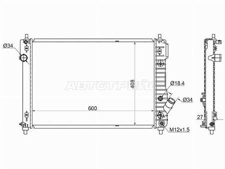Радиатор Chevrolet Aveo 02-11